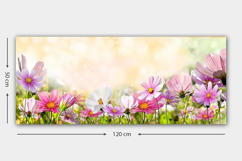Canvasbilde YTY Floral & Botanical Flerfarget - 120x50 cm - Innredning - Bilder & kunst - Lerretsbilder