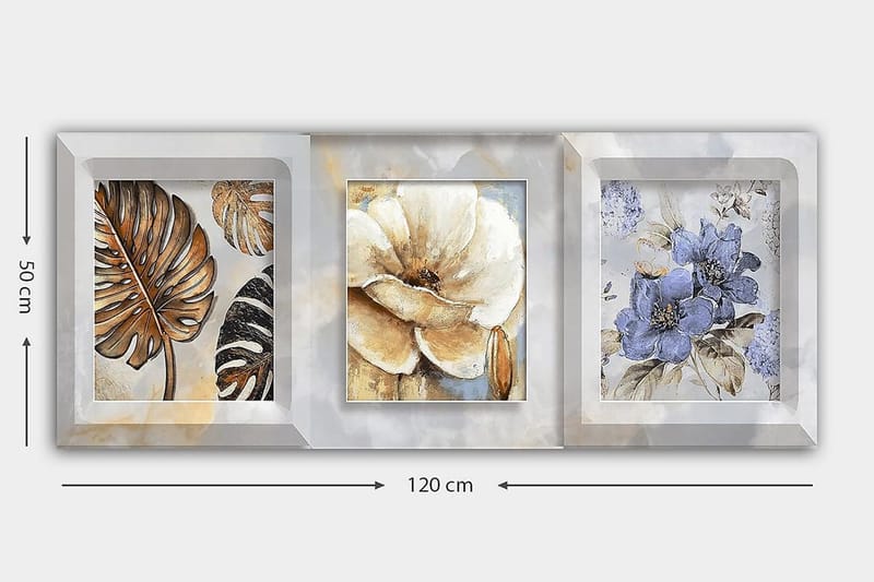 Canvasbilde YTY Floral & Botanical Flerfarget - 120x50 cm - Innredning - Bilder & kunst - Lerretsbilder