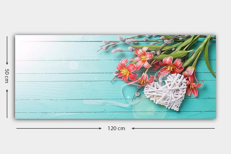 Canvasbilde YTY Floral & Botanical Flerfarget - 120x50 cm - Innredning - Bilder & kunst - Lerretsbilder