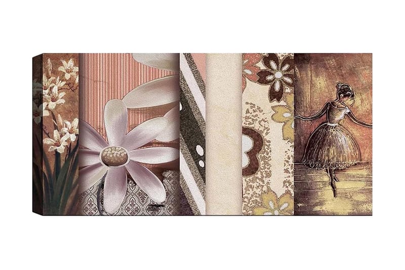 Canvasbilde YTY Floral & Botanical Flerfarget - 120x50 cm - Innredning - Bilder & kunst - Lerretsbilder