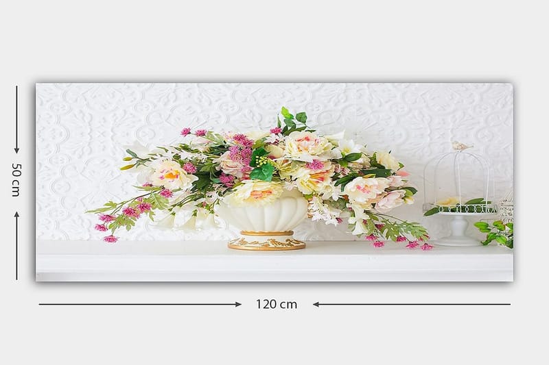 Canvasbilde YTY Floral & Botanical Flerfarget - 120x50 cm - Innredning - Bilder & kunst - Lerretsbilder