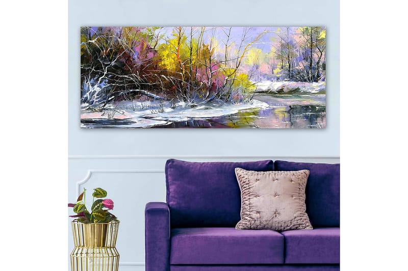 Canvasbilde YTY Floral & Botanical Flerfarget - 120x50 cm - Innredning - Bilder & kunst - Lerretsbilder