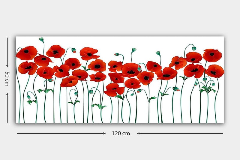 Canvasbilde YTY Floral & Botanical Flerfarget - 120x50 cm - Innredning - Bilder & kunst - Lerretsbilder