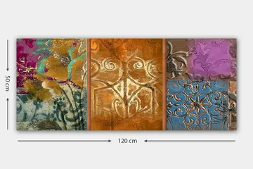 Canvasbilde YTY Floral & Botanical Flerfarget - 120x50 cm - Innredning - Bilder & kunst - Lerretsbilder