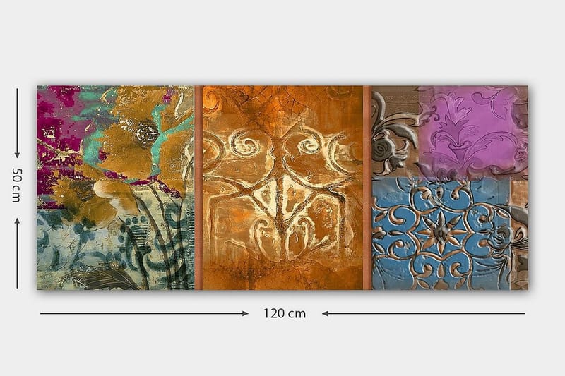 Canvasbilde YTY Floral & Botanical Flerfarget - 120x50 cm - Innredning - Bilder & kunst - Lerretsbilder