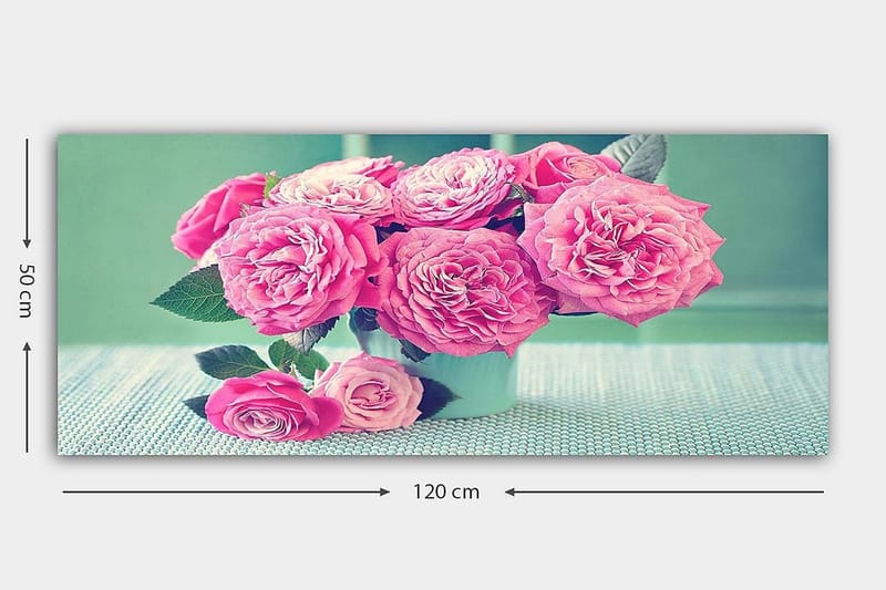 Canvasbilde YTY Floral & Botanical Flerfarget - 120x50 cm - Innredning - Bilder & kunst - Lerretsbilder
