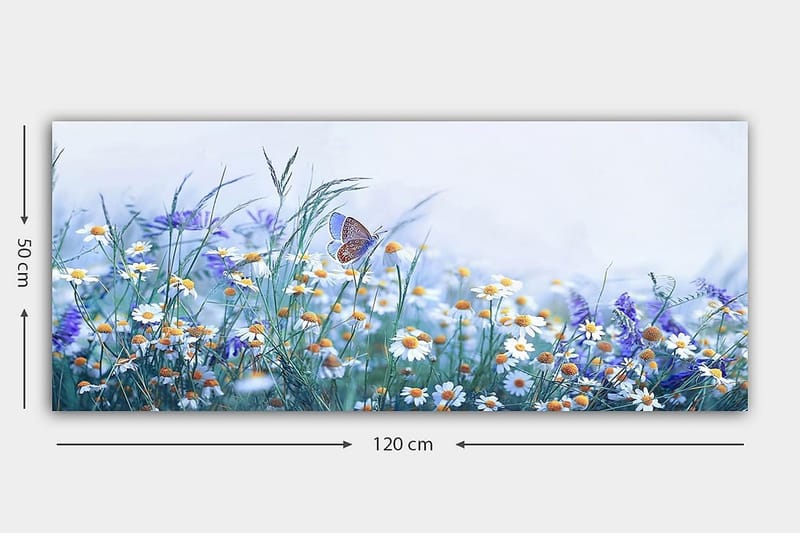 Canvasbilde YTY Floral & Botanical Flerfarget - 120x50 cm - Innredning - Bilder & kunst - Lerretsbilder