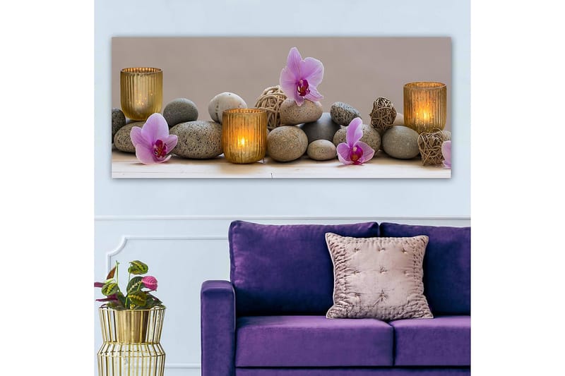 Canvasbilde YTY Floral & Botanical Flerfarget - 120x50 cm - Innredning - Bilder & kunst - Lerretsbilder