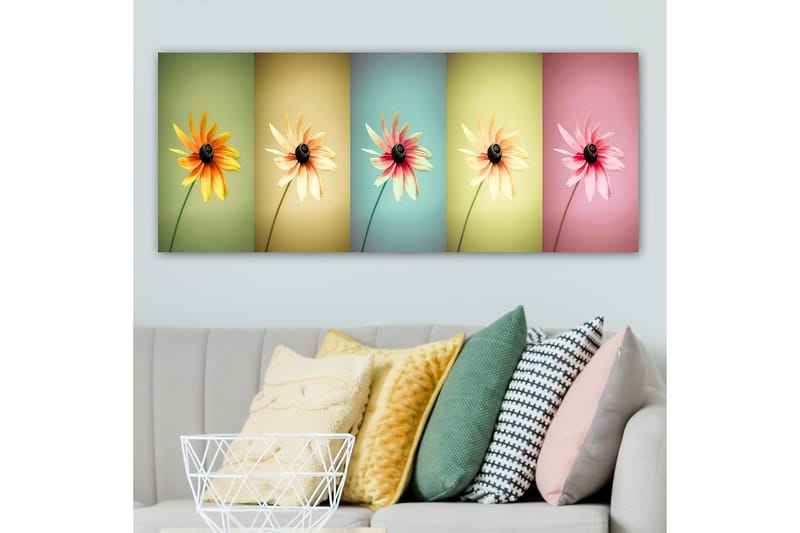 Canvasbilde YTY Floral & Botanical Flerfarget - 120x50 cm - Innredning - Bilder & kunst - Lerretsbilder