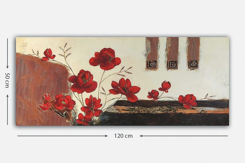 Canvasbilde YTY Floral & Botanical Flerfarget - 120x50 cm - Innredning - Bilder & kunst - Lerretsbilder