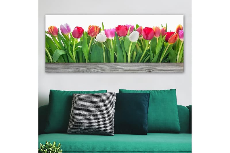 Canvasbilde YTY Floral & Botanical Flerfarget - 120x50 cm - Innredning - Bilder & kunst - Lerretsbilder