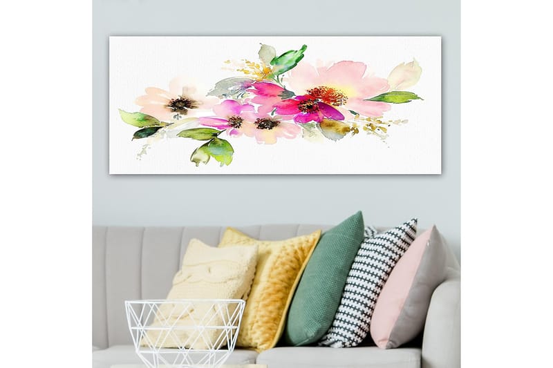 Canvasbilde YTY Floral & Botanical Flerfarget - 120x50 cm - Innredning - Bilder & kunst - Lerretsbilder