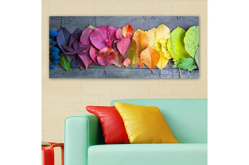 Canvasbilde YTY Floral & Botanical Flerfarget - 120x50 cm - Innredning - Bilder & kunst - Lerretsbilder