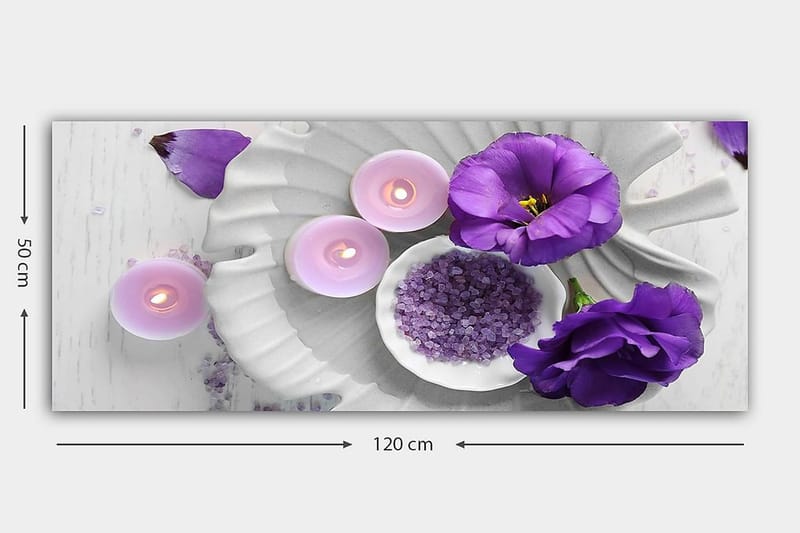 Canvasbilde YTY Floral & Botanical Flerfarget - 120x50 cm - Innredning - Bilder & kunst - Lerretsbilder