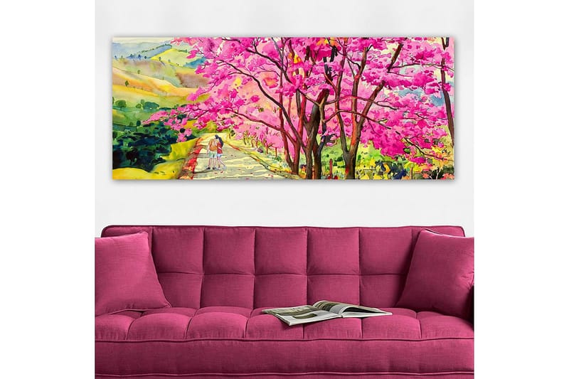 Canvasbilde YTY Floral & Botanical Flerfarget - 120x50 cm - Innredning - Bilder & kunst - Lerretsbilder