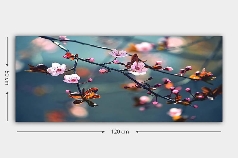 Canvasbilde YTY Floral & Botanical Flerfarget - 120x50 cm - Innredning - Bilder & kunst - Lerretsbilder