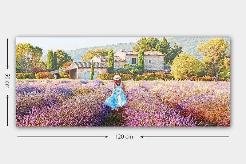 Canvasbilde YTY Floral & Botanical Flerfarget - 120x50 cm - Innredning - Bilder & kunst - Lerretsbilder