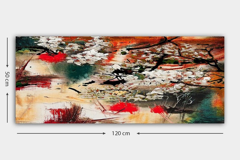 Canvasbilde YTY Floral & Botanical Flerfarget - 120x50 cm - Innredning - Bilder & kunst - Lerretsbilder