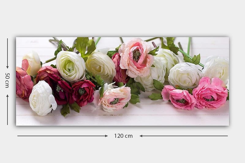 Canvasbilde YTY Floral & Botanical Flerfarget - 120x50 cm - Innredning - Bilder & kunst - Lerretsbilder