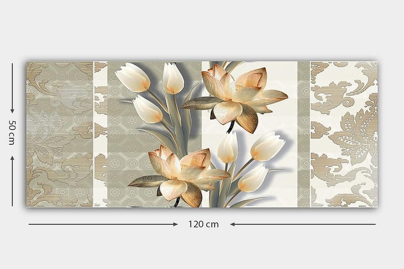 Canvasbilde YTY Floral & Botanical Flerfarget - 120x50 cm - Innredning - Bilder & kunst - Lerretsbilder