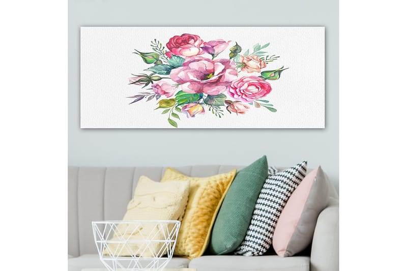 Canvasbilde YTY Floral & Botanical Flerfarget - 120x50 cm - Innredning - Bilder & kunst - Lerretsbilder
