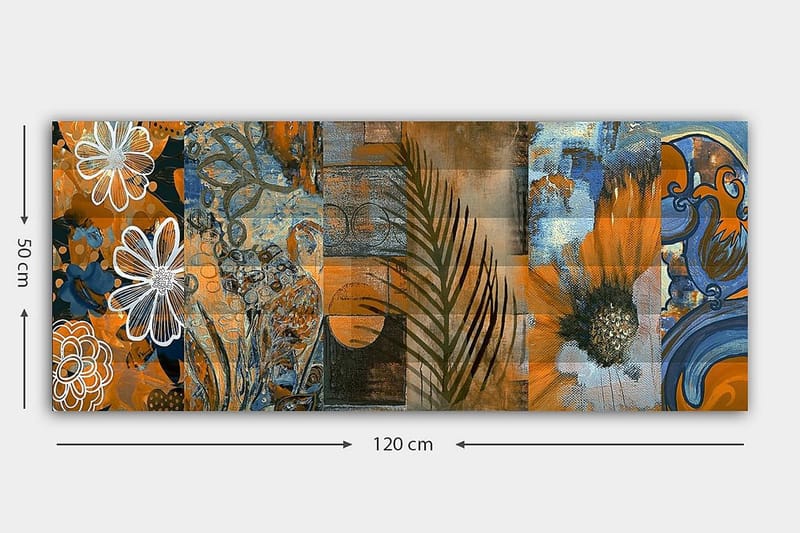 Canvasbilde YTY Floral & Botanical Flerfarget - 120x50 cm - Innredning - Bilder & kunst - Lerretsbilder