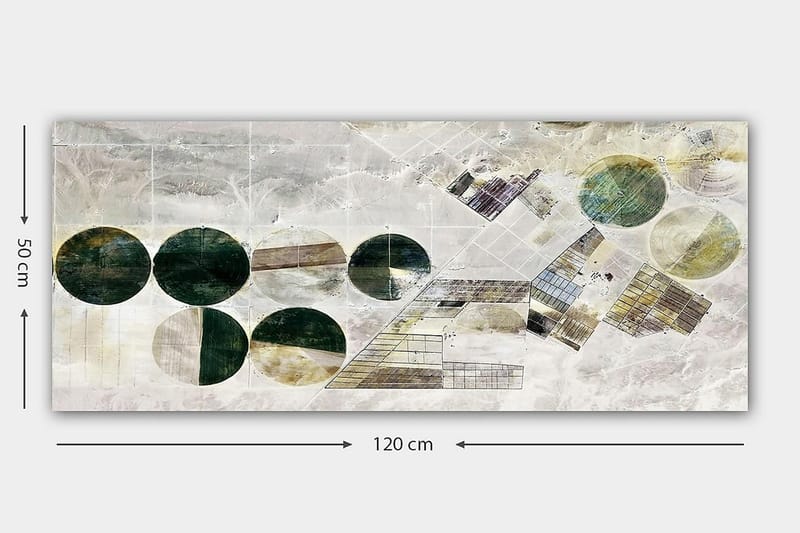 Canvasbilde YTY Geometric Flerfarget - 120x50 cm - Innredning - Bilder & kunst - Lerretsbilder