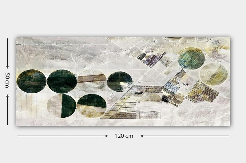 Canvasbilde YTY Geometric Flerfarget - 120x50 cm - Innredning - Bilder & kunst - Lerretsbilder