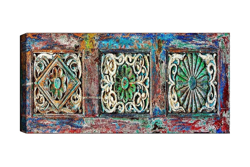 Canvasbilde YTY Geometric Flerfarget - 120x50 cm - Innredning - Bilder & kunst - Lerretsbilder