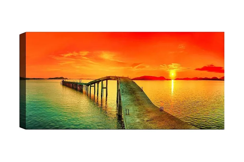 Canvasbilde YTY Landscape & Nature Flerfarget - 120x50 cm - Innredning - Bilder & kunst - Lerretsbilder