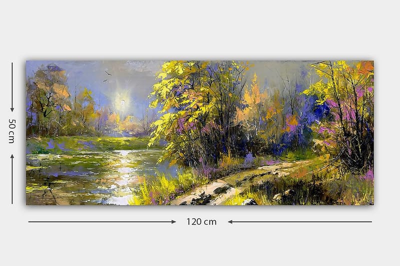 Canvasbilde YTY Landscape & Nature Flerfarget - 120x50 cm - Innredning - Bilder & kunst - Lerretsbilder