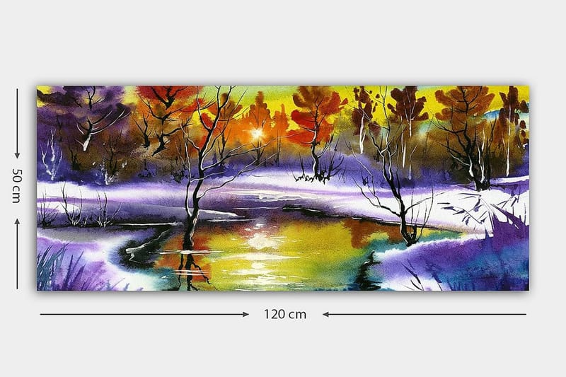 Canvasbilde YTY Landscape & Nature Flerfarget - 120x50 cm - Innredning - Bilder & kunst - Lerretsbilder