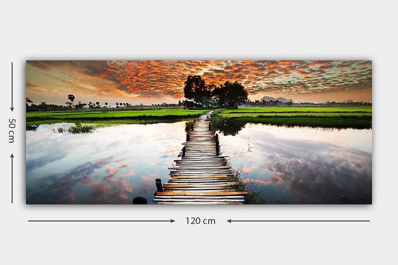 Canvasbilde YTY Landscape & Nature Flerfarget - 120x50 cm - Innredning - Bilder & kunst - Lerretsbilder