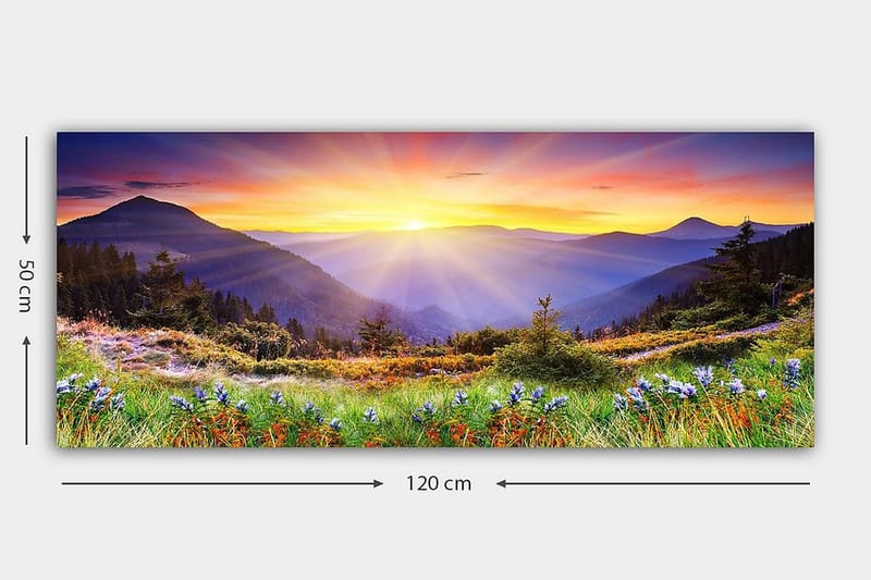 Canvasbilde YTY Landscape & Nature Flerfarget - 120x50 cm - Innredning - Bilder & kunst - Lerretsbilder