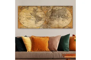 Canvasbilde YTY Map Flerfarget - 120x50 cm - Innredning - Bilder & kunst - Lerretsbilder