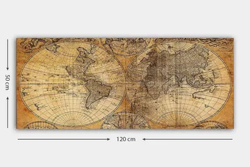 Canvasbilde YTY Map Flerfarget - 120x50 cm - Innredning - Bilder & kunst - Lerretsbilder