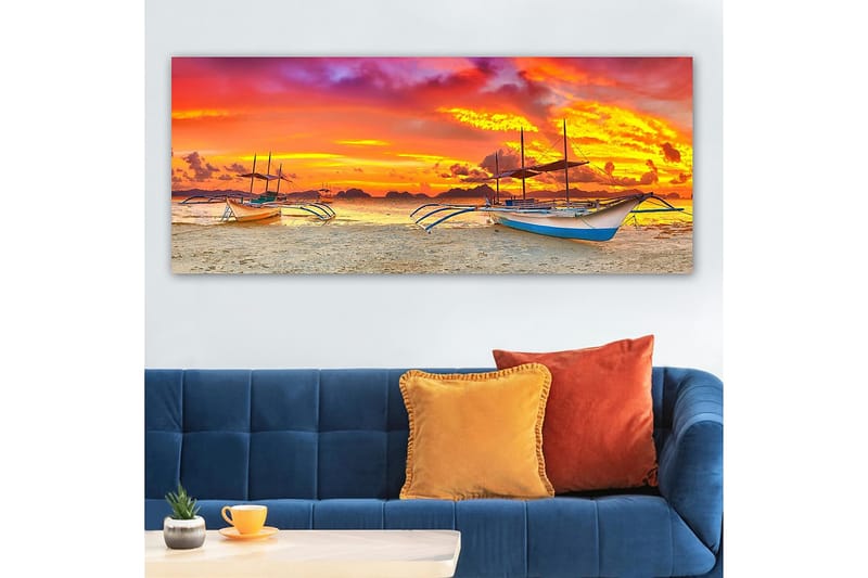Canvasbilde YTY Nautical & Beach Flerfarget - 120x50 cm - Innredning - Bilder & kunst - Lerretsbilder