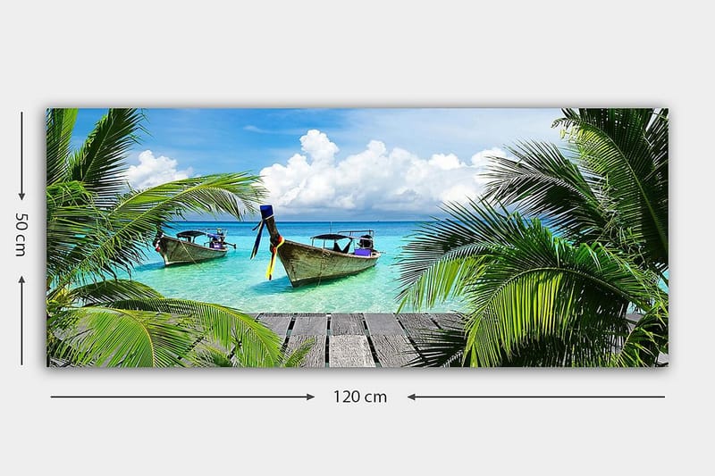 Canvasbilde YTY Nautical & Beach Flerfarget - 120x50 cm - Innredning - Bilder & kunst - Lerretsbilder