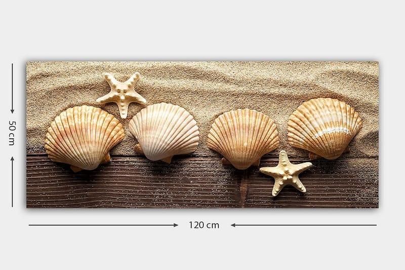 Canvasbilde YTY Nautical & Beach Flerfarget - 120x50 cm - Innredning - Bilder & kunst - Lerretsbilder