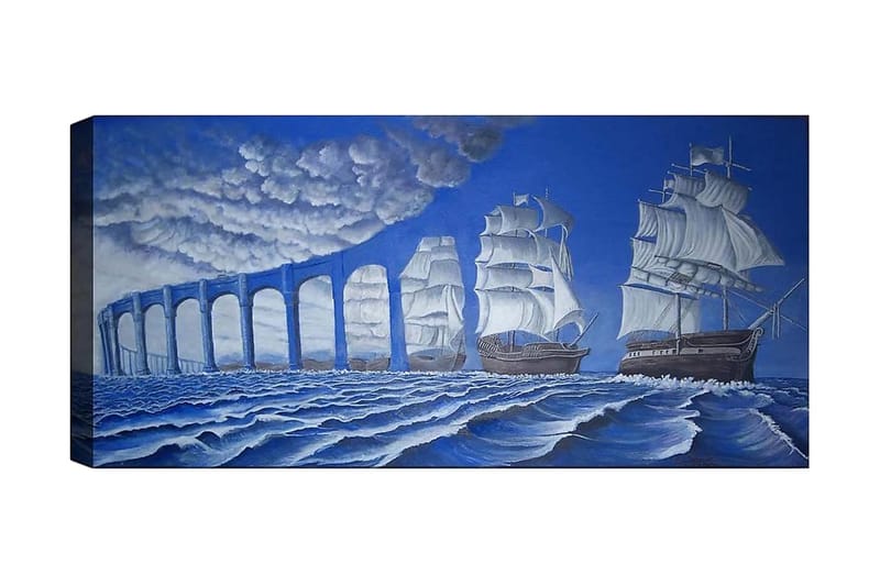 Canvasbilde YTY Nautical & Beach Flerfarget - 120x50 cm - Innredning - Bilder & kunst - Lerretsbilder
