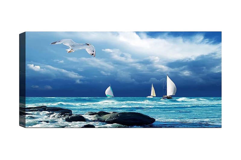 Canvasbilde YTY Nautical & Beach Flerfarget - 120x50 cm - Innredning - Bilder & kunst - Lerretsbilder