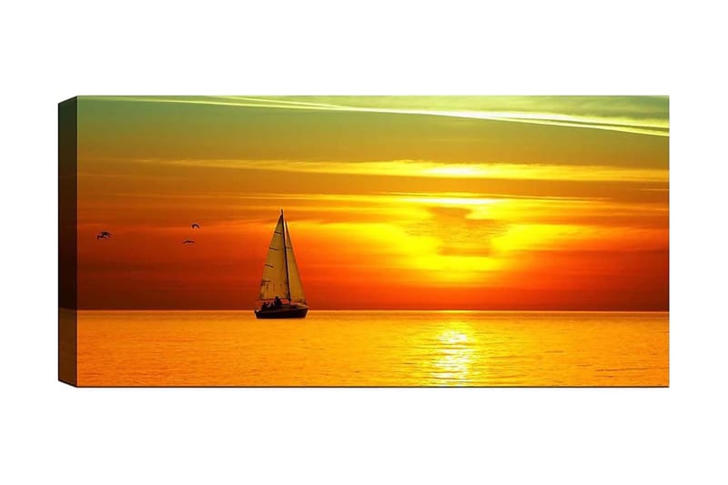 Canvasbilde YTY Nautical & Beach Flerfarget - 120x50 cm - Lerretsbilder