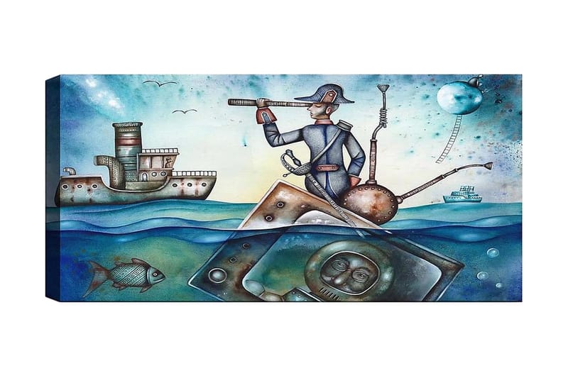 Canvasbilde YTY Nautical & Beach Flerfarget - 120x50 cm - Innredning - Bilder & kunst - Lerretsbilder
