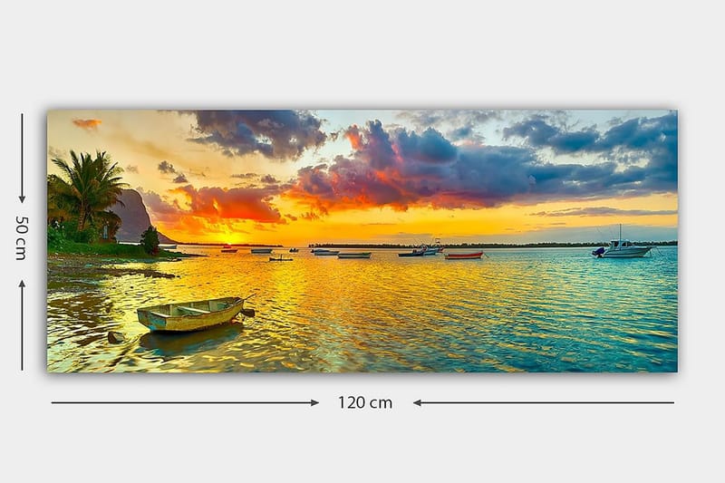 Canvasbilde YTY Nautical & Beach Flerfarget - 120x50 cm - Innredning - Bilder & kunst - Lerretsbilder