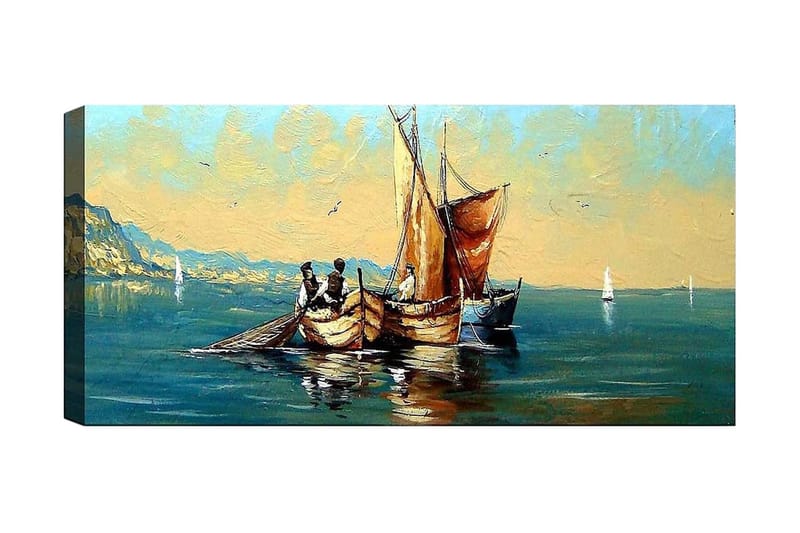 Canvasbilde YTY Nautical & Beach Flerfarget - 120x50 cm - Innredning - Bilder & kunst - Lerretsbilder