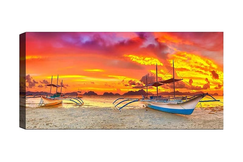 Canvasbilde YTY Nautical & Beach Flerfarget - 120x50 cm - Innredning - Bilder & kunst - Lerretsbilder