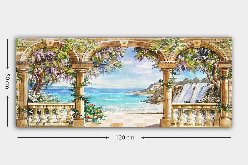 Canvasbilde YTY Nautical & Beach Flerfarget - 120x50 cm - Innredning - Bilder & kunst - Lerretsbilder