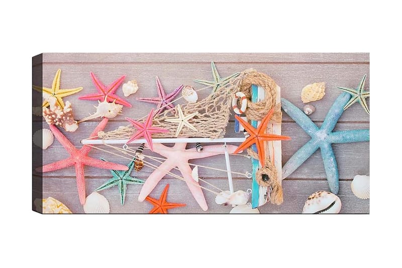 Canvasbilde YTY Nautical & Beach Flerfarget - 120x50 cm - Innredning - Bilder & kunst - Lerretsbilder