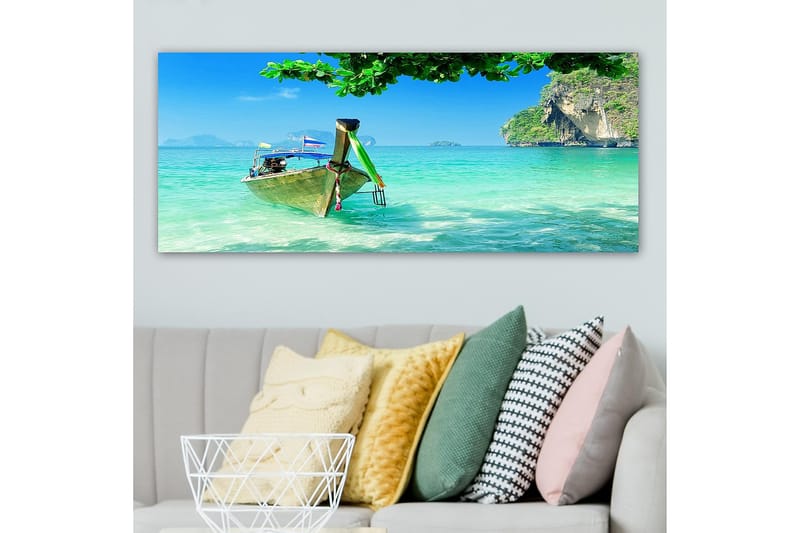 Canvasbilde YTY Nautical & Beach Flerfarget - 120x50 cm - Innredning - Bilder & kunst - Lerretsbilder