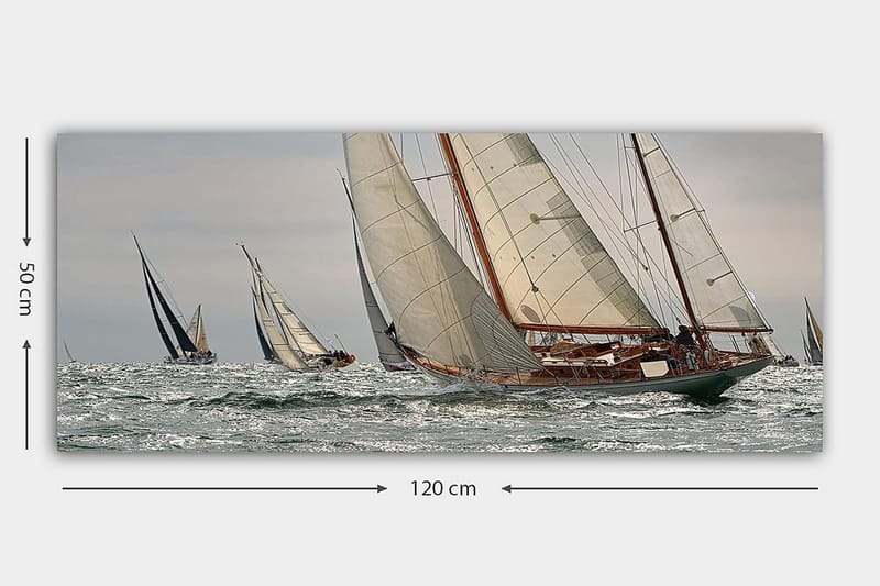 Canvasbilde YTY Nautical & Beach Flerfarget - 120x50 cm - Innredning - Bilder & kunst - Lerretsbilder